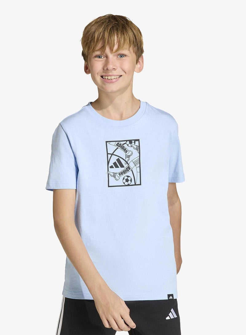 Adidas Youth Football Graphic T-Shirt - Image 3